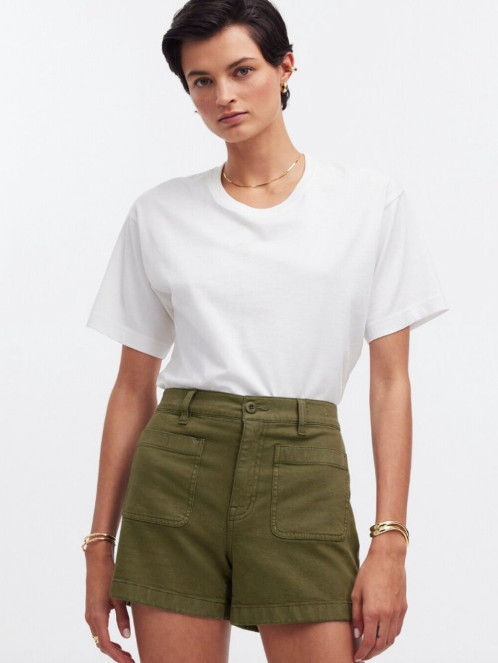NWT Madewell "The Emmett Short in Garment Dye: Patch Pocket Edition"
